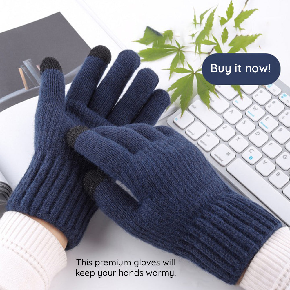 Guanti Invernali Touchscreen Unisex Techsuit ST0012, Taglia 22cm, Blu Navy