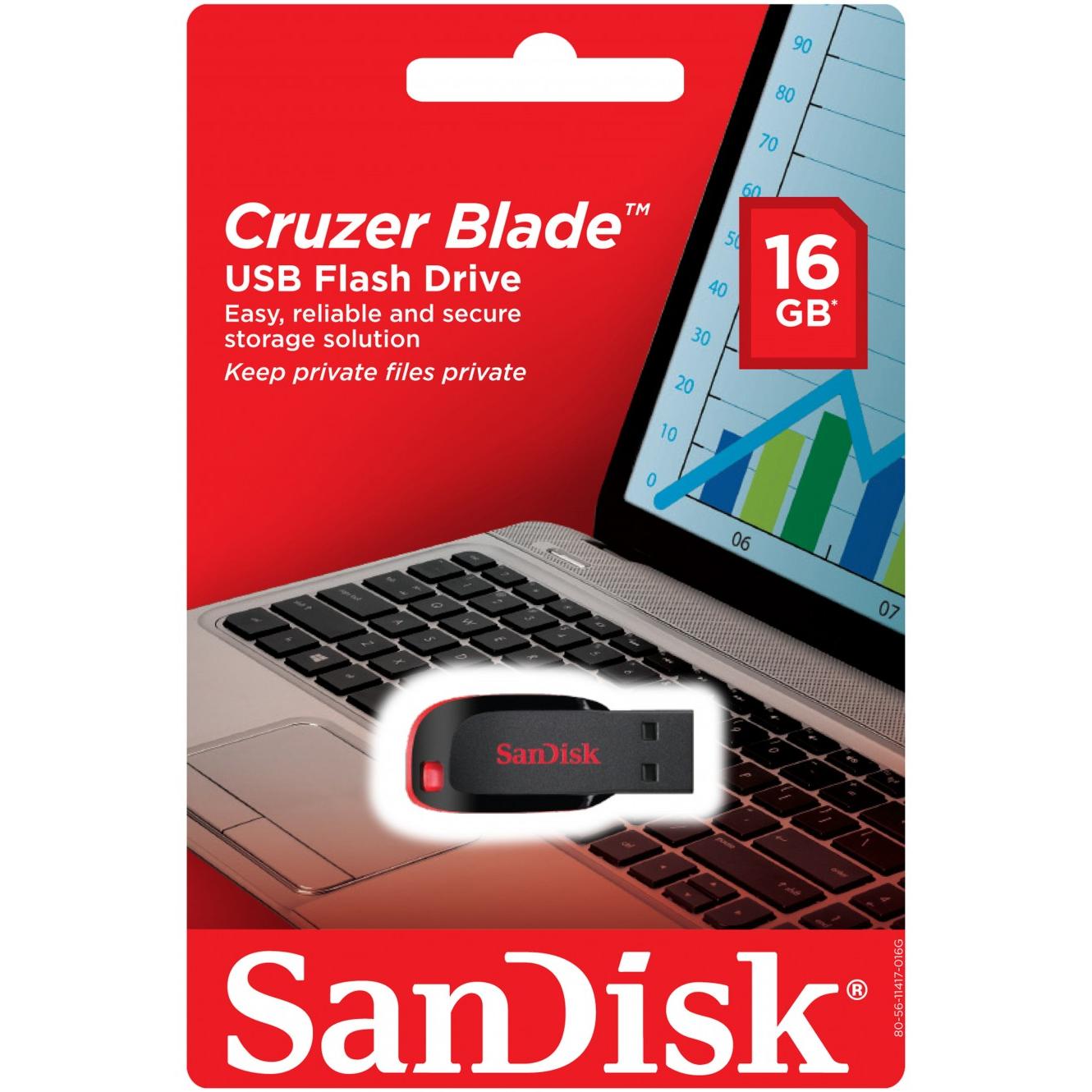 Memoria Esterna USB-A SanDisk Cruzer Blade, 16Gb SDCZ50-016G-B35