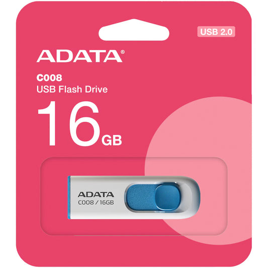 Memoria Esterna USB-A Adata C008, 16Gb AC008-16G-RWE