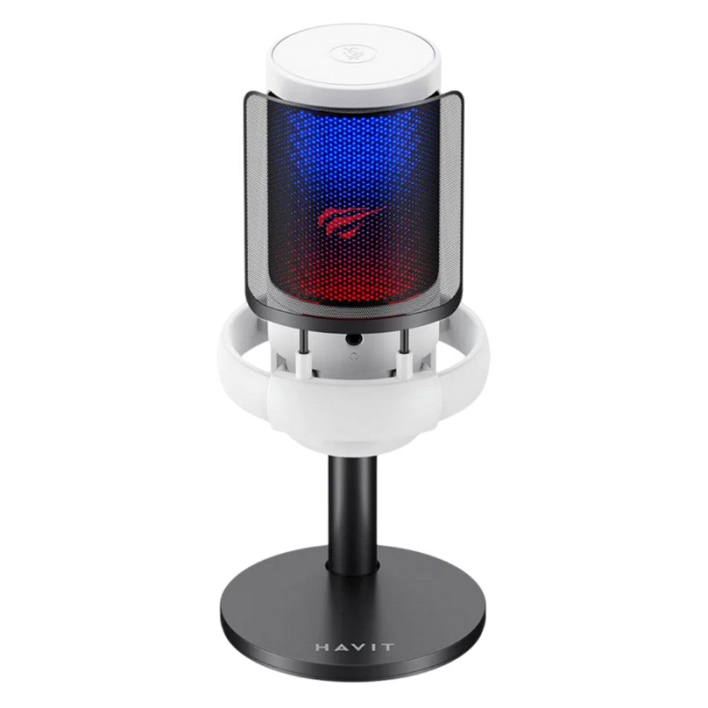 Cardioid Microphone HAVIT GK50, RGB, USB-C, 1.8m, Black