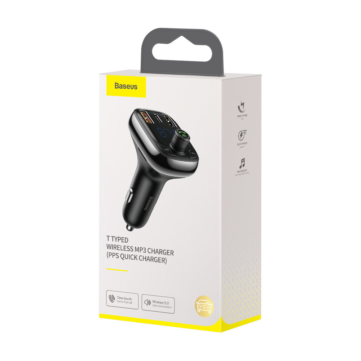 Baseus S-13 Modulatore FM Bluetooth, 2 x USB-A - 1 x USB C - 1 x microSD CCMT000101