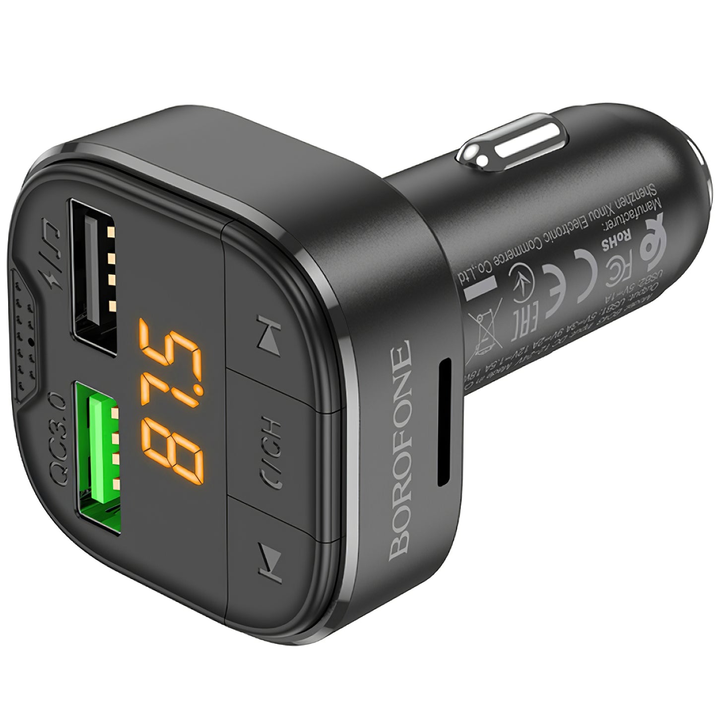Modulatore FM Bluetooth Borofone BC43 Flash, 2 x USB-A - 1 x microSD