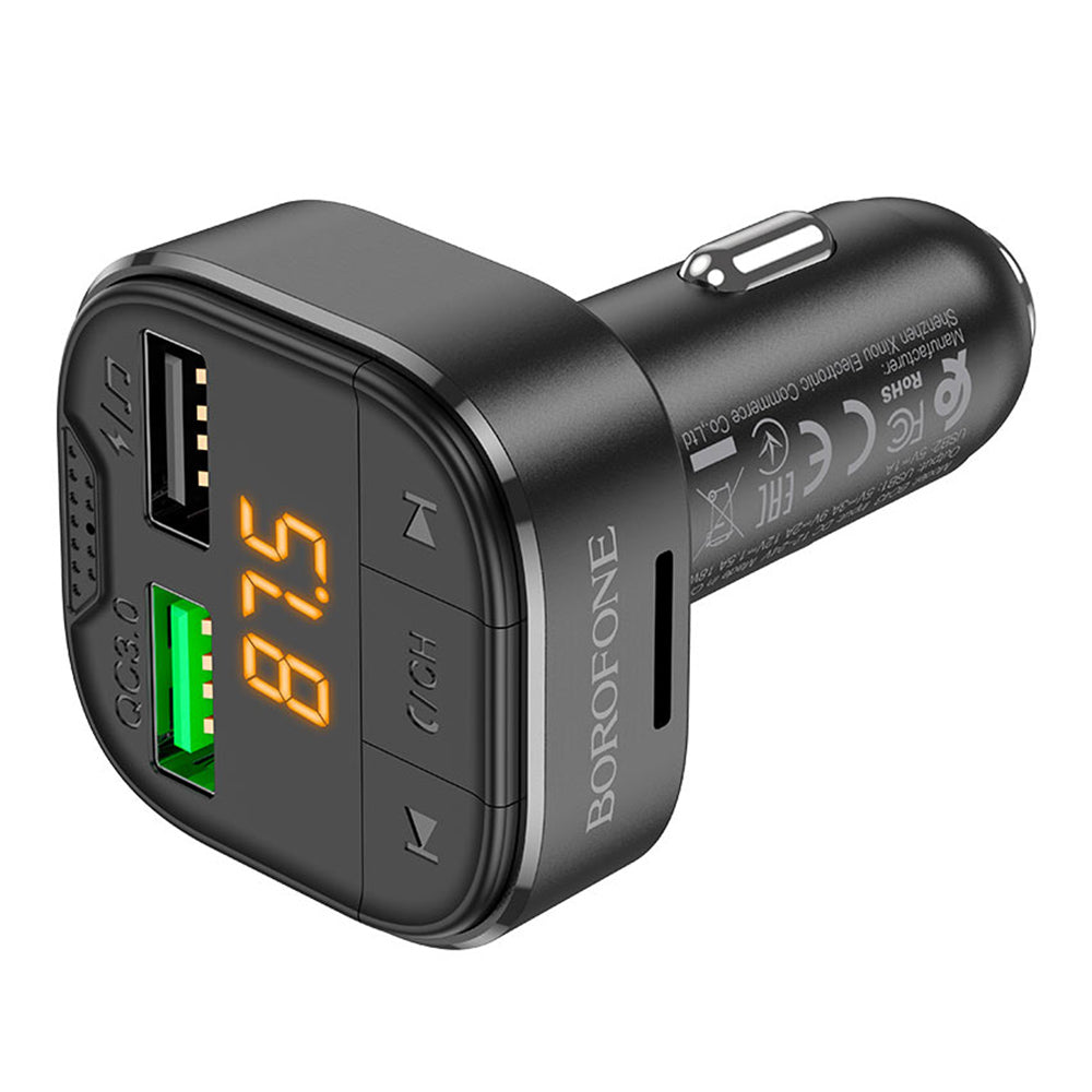 Modulatore FM Bluetooth Borofone BC43 Flash, 2 x USB-A - 1 x microSD