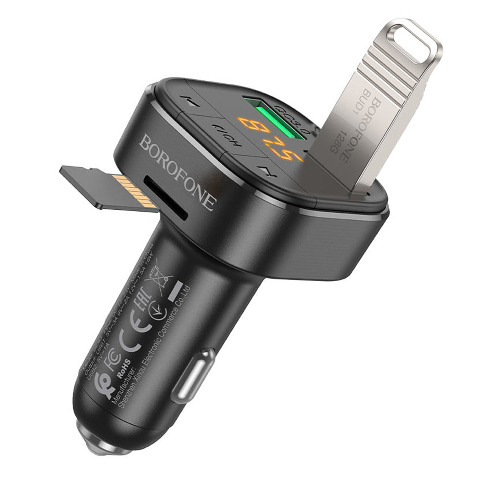 Modulatore FM Bluetooth Borofone BC43 Flash, 2 x USB-A - 1 x microSD
