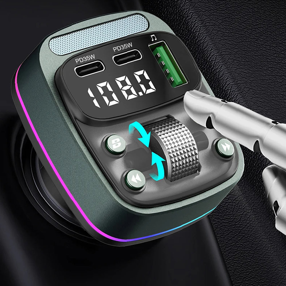 Modulatore FM Bluetooth Techsuit EchoDrive, 1 x USB-A - 2 x USB-C