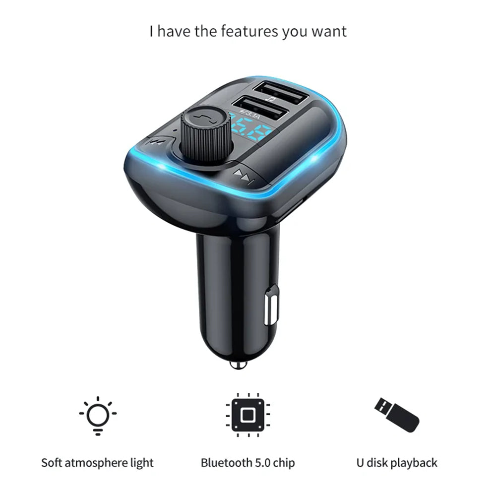 Modulatore FM Bluetooth Yesido Y44, 2 x USB-A - 1 x microSD