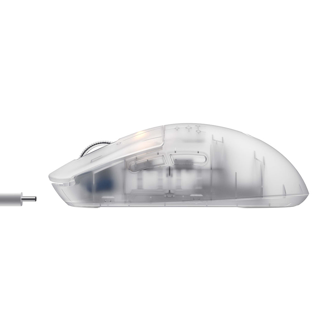 Mouse Gaming Wireless HAVIT MS970WB Pro, 800DPI - 12000mAh, Bianco Trasparente