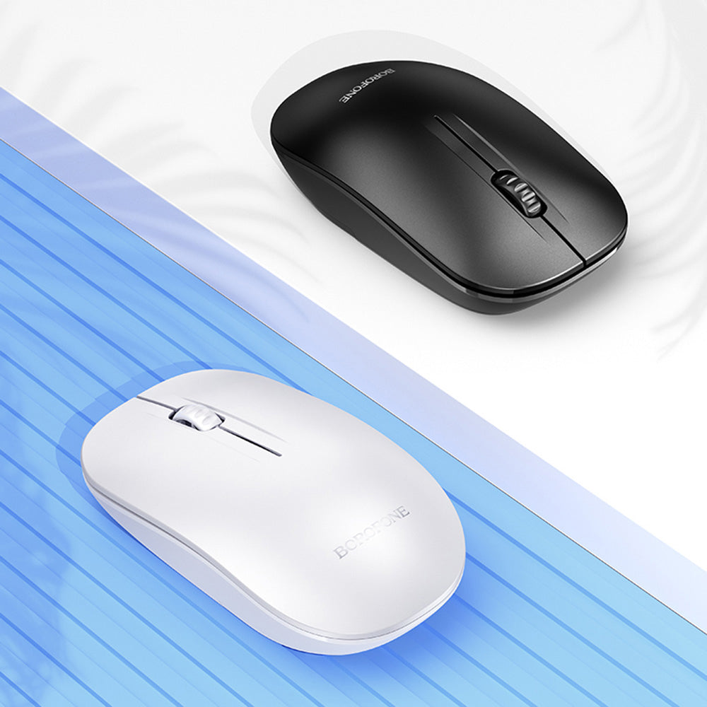 Mouse Wireless Borofone BG14 Planet, 1000DPI, BT / Wi-Fi, Nero