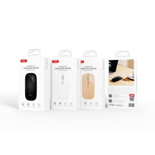 Mouse Wireless XO Design M7 Stylish Glossy, Bianco