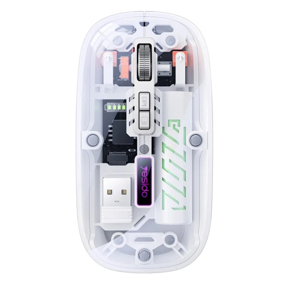 Mouse Wireless Yesido KB29, 800DPI - 1600DPI, BT / Wi-Fi, Bianco