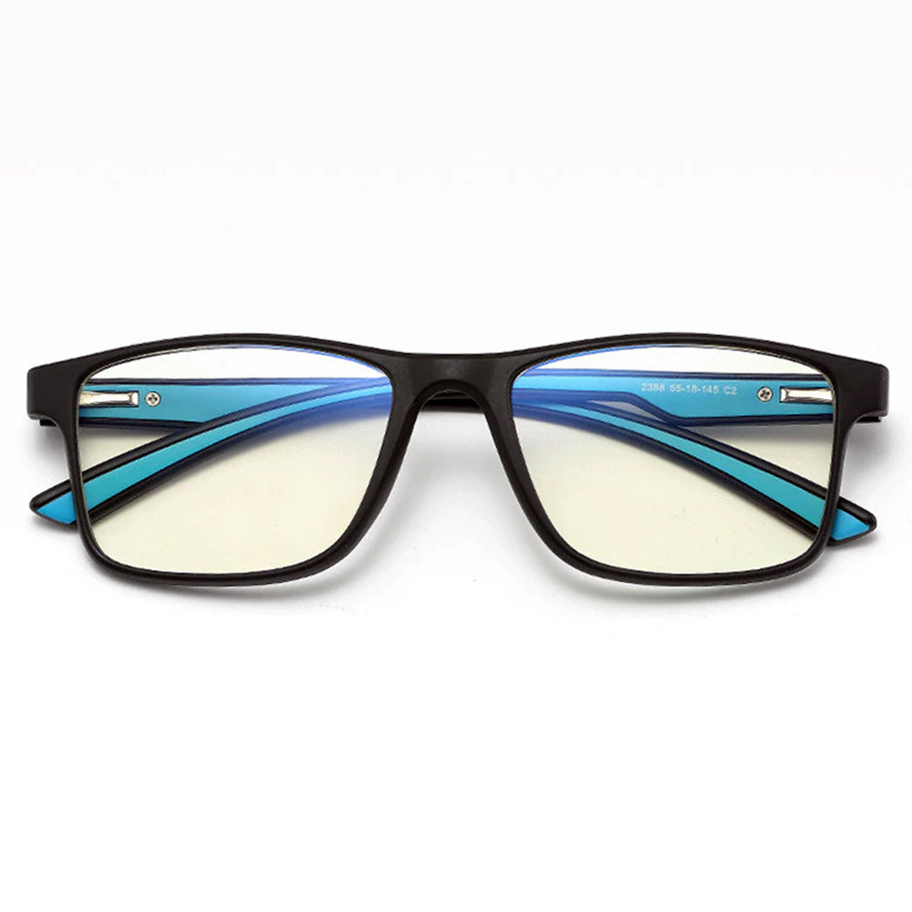 Occhiali da Computer Uomo Techsuit F2388, Anti-Luce Blu, Neri Blu