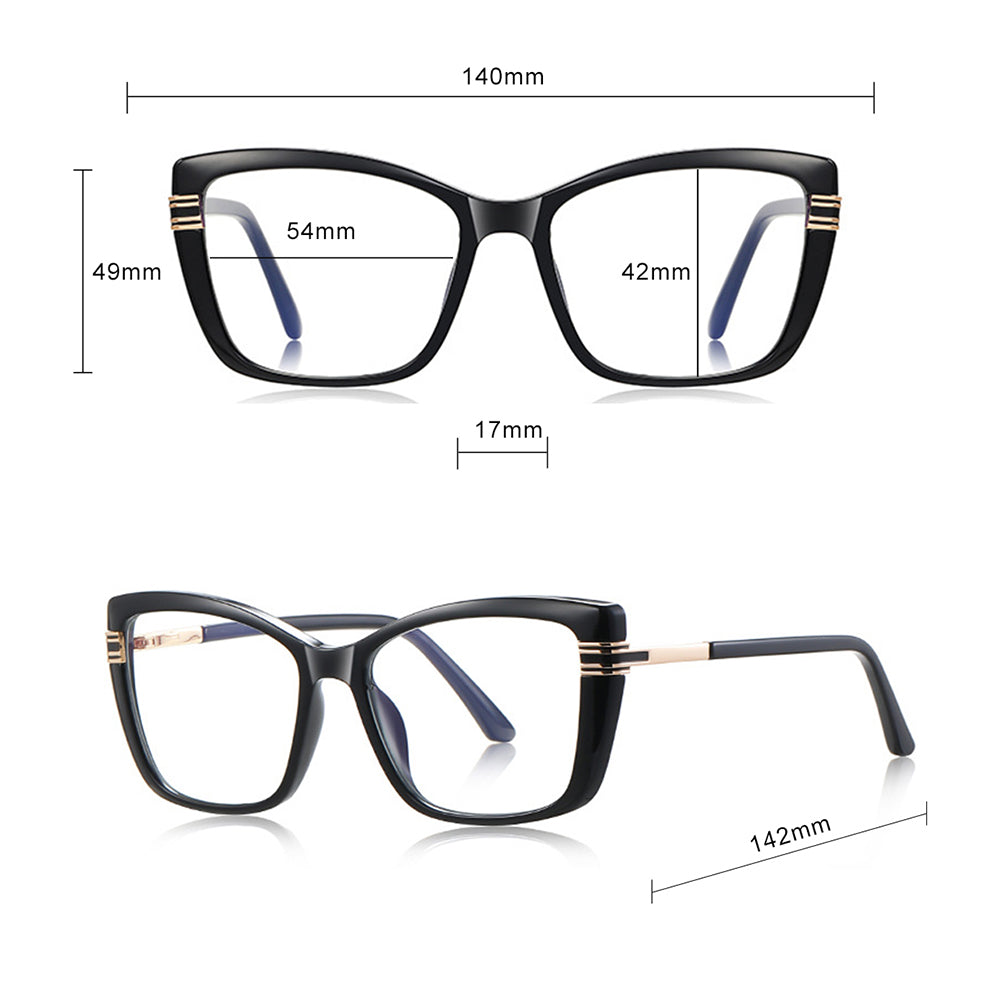 Techsuit 2273 Women's Computer Glasses, Anti-Blue Light, Light Brown