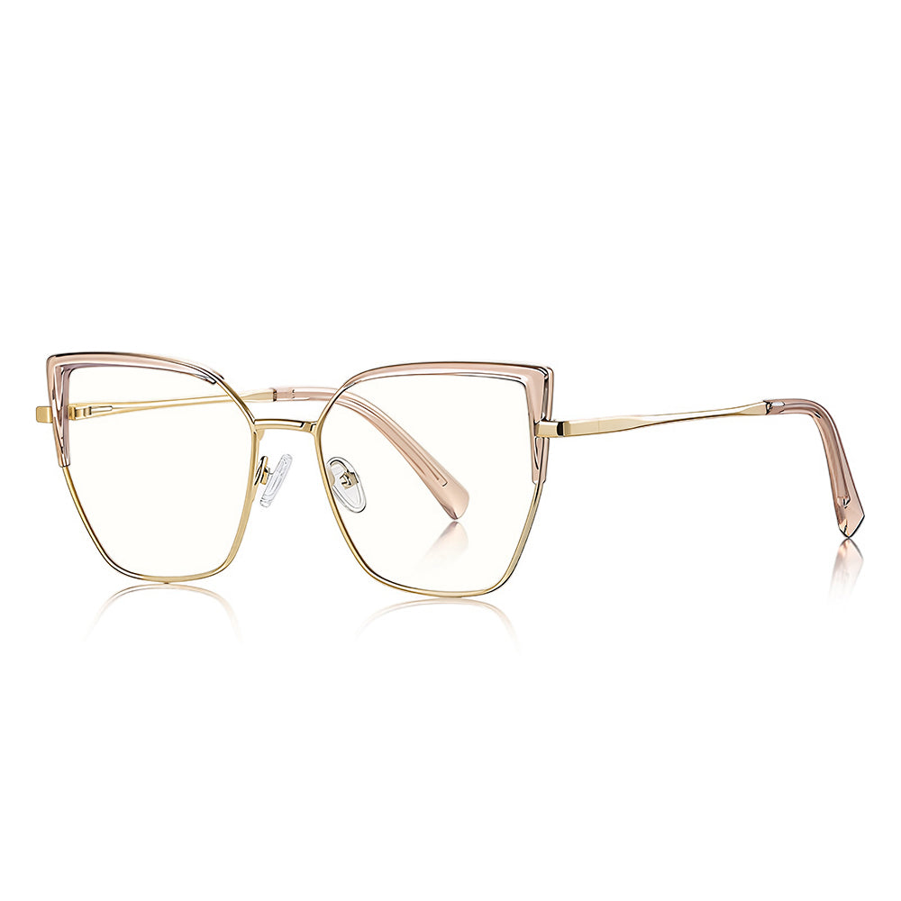 Occhiali Da Computer Donna Techsuit 3156, Anti-Luce Blu, Oro Rosa