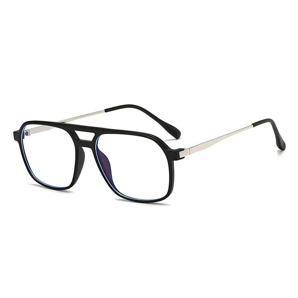 Occhiali da Computer Unisex Techsuit 83092, Anti Luce Blu, Neri Argento