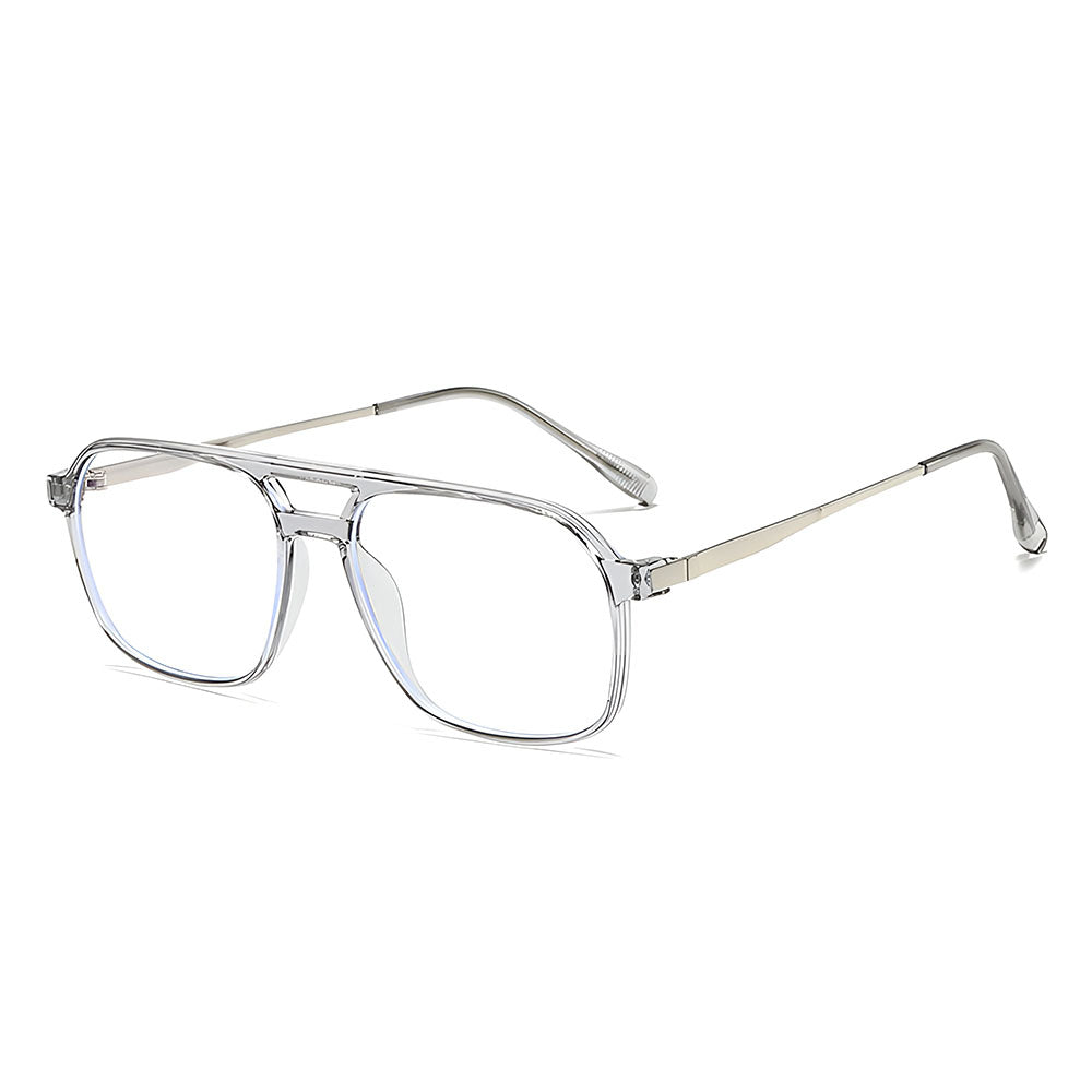 Occhiali da Computer Unisex Techsuit 83092, Anti-Luce Blu, Trasparenti Argento