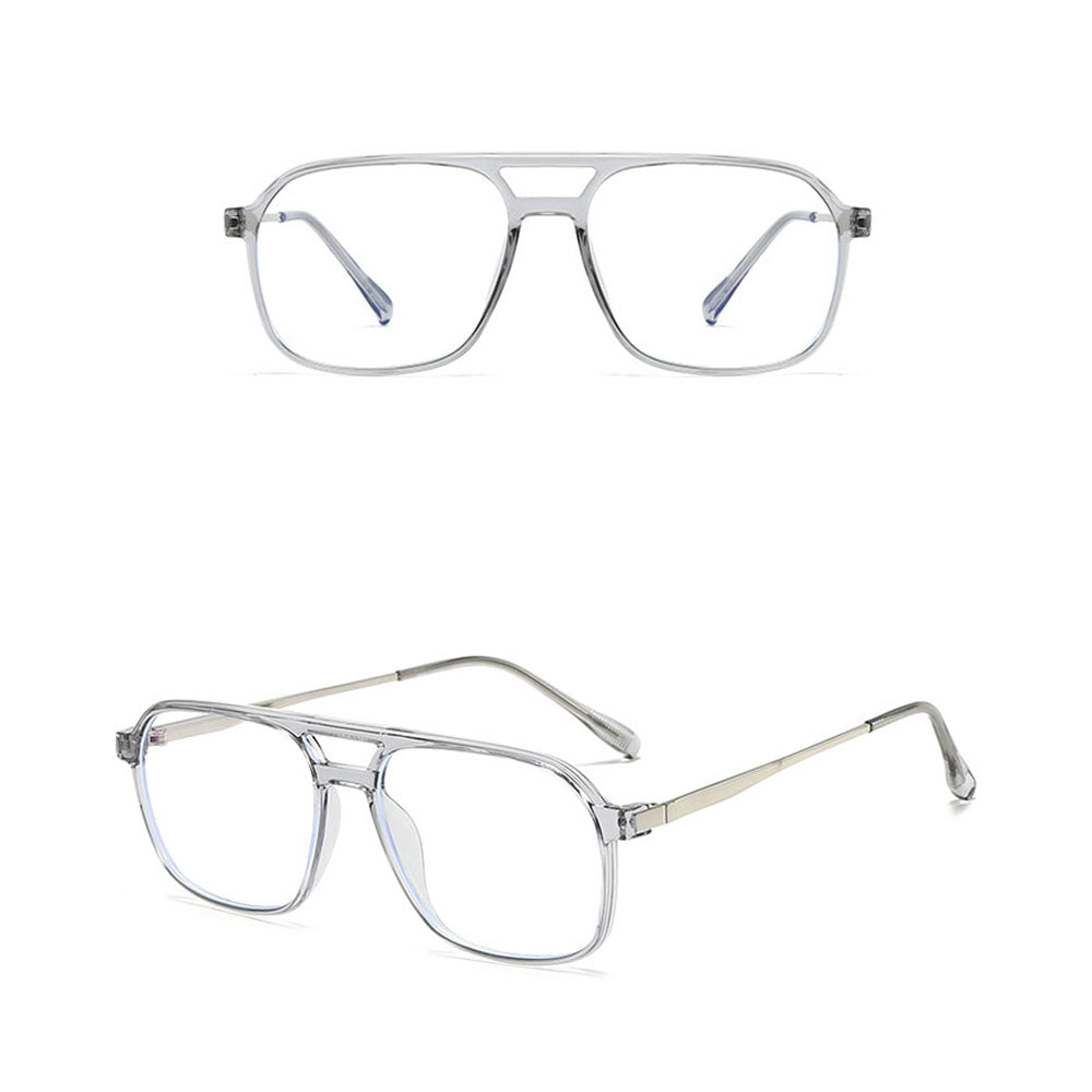 Occhiali da Computer Unisex Techsuit 83092, Anti-Luce Blu, Trasparenti Argento