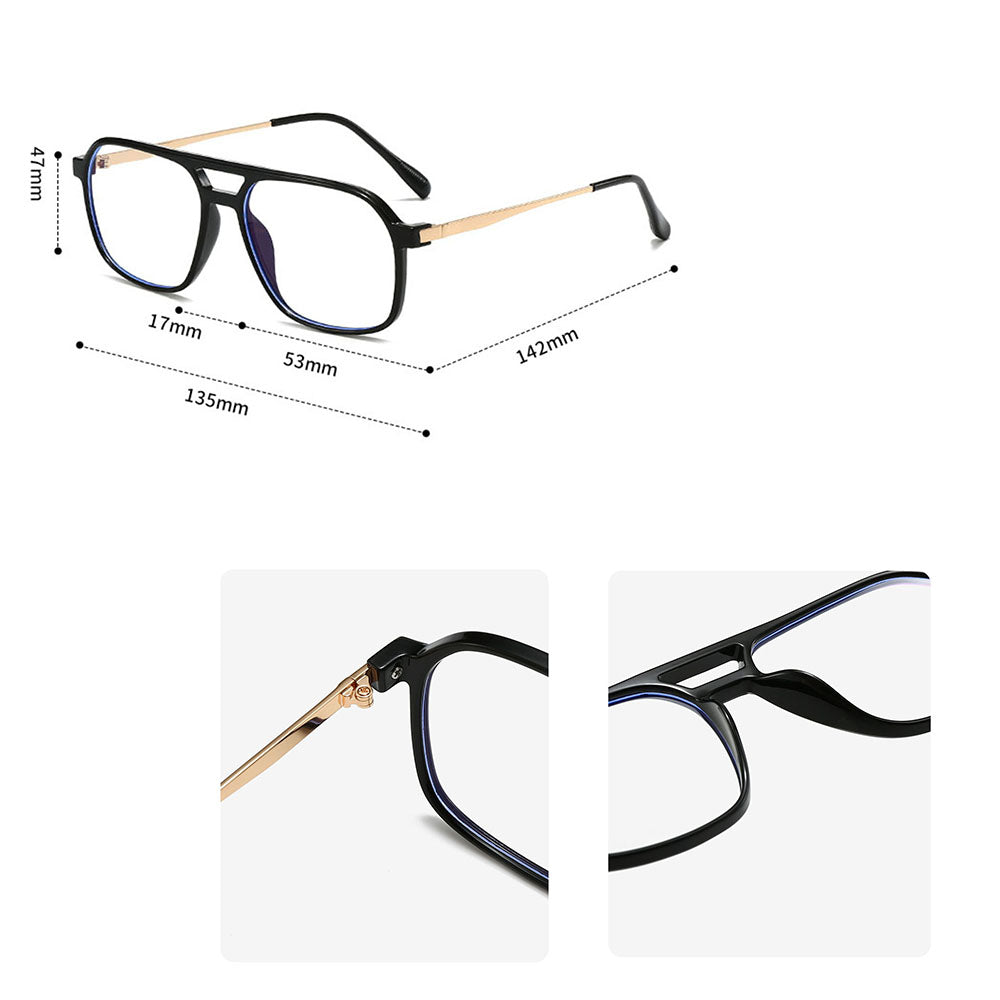 Occhiali da Computer Unisex Techsuit 83092, Anti-Luce Blu, Trasparenti Argento
