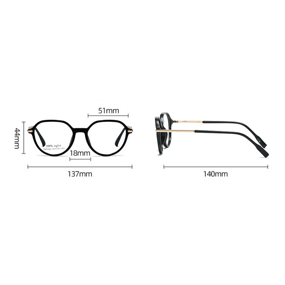 Occhiali da Computer Unisex Techsuit TM1062, Anti Luce Blu, Neri