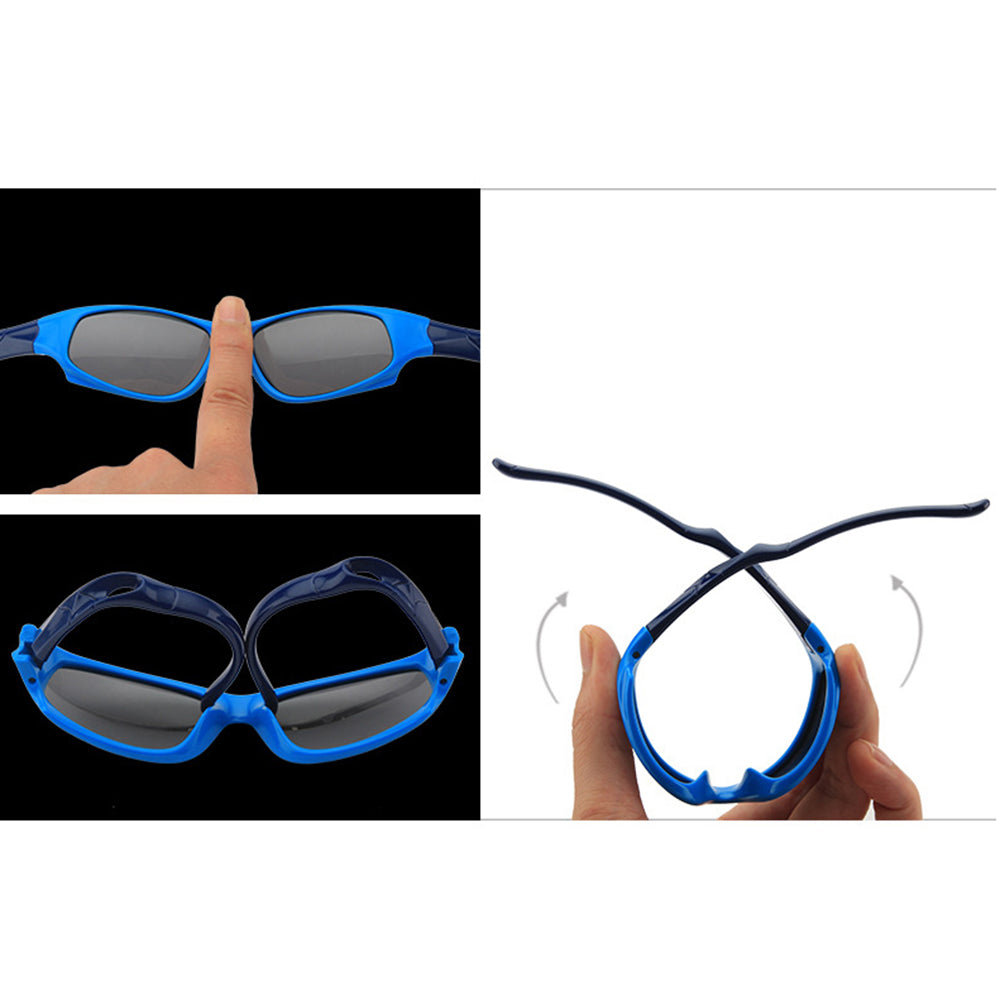 Occhiali da Sole Sportivi per Bambini Techsuit 816-C13, Polarizzati, Neri