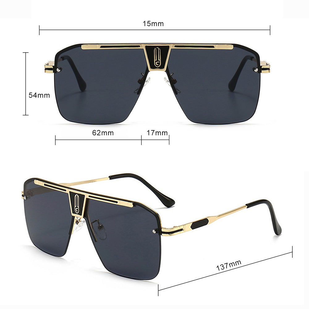 Occhiali da Sole Uomo Techsuit 2576, Oro Nero Grigio