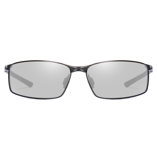 Occhiali da Sole Uomo Techsuit 559, Polarizzati, Protezione UV, Neri Trasparenti