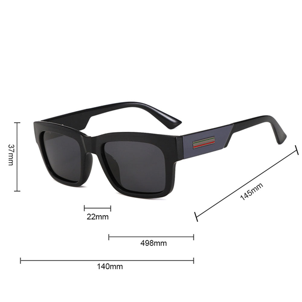Occhiali da Sole Uomo Techsuit 8491, Polarizzati, Protezione UV, Nero Opaco Grigio