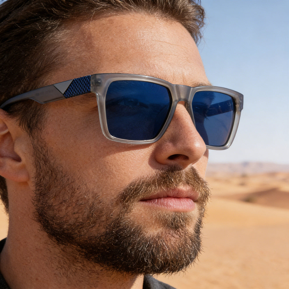 Occhiali da Sole Uomo Techsuit 8500, Polarizzati, Protezione UV, Marrone
