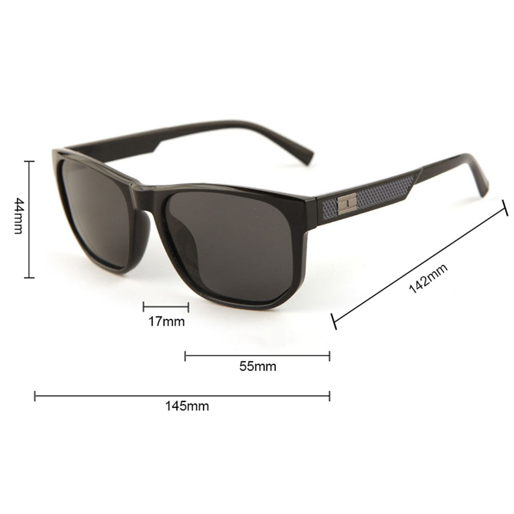 Occhiali da Sole Uomo Techsuit 8502, Polarizzati, Protezione UV, Neri