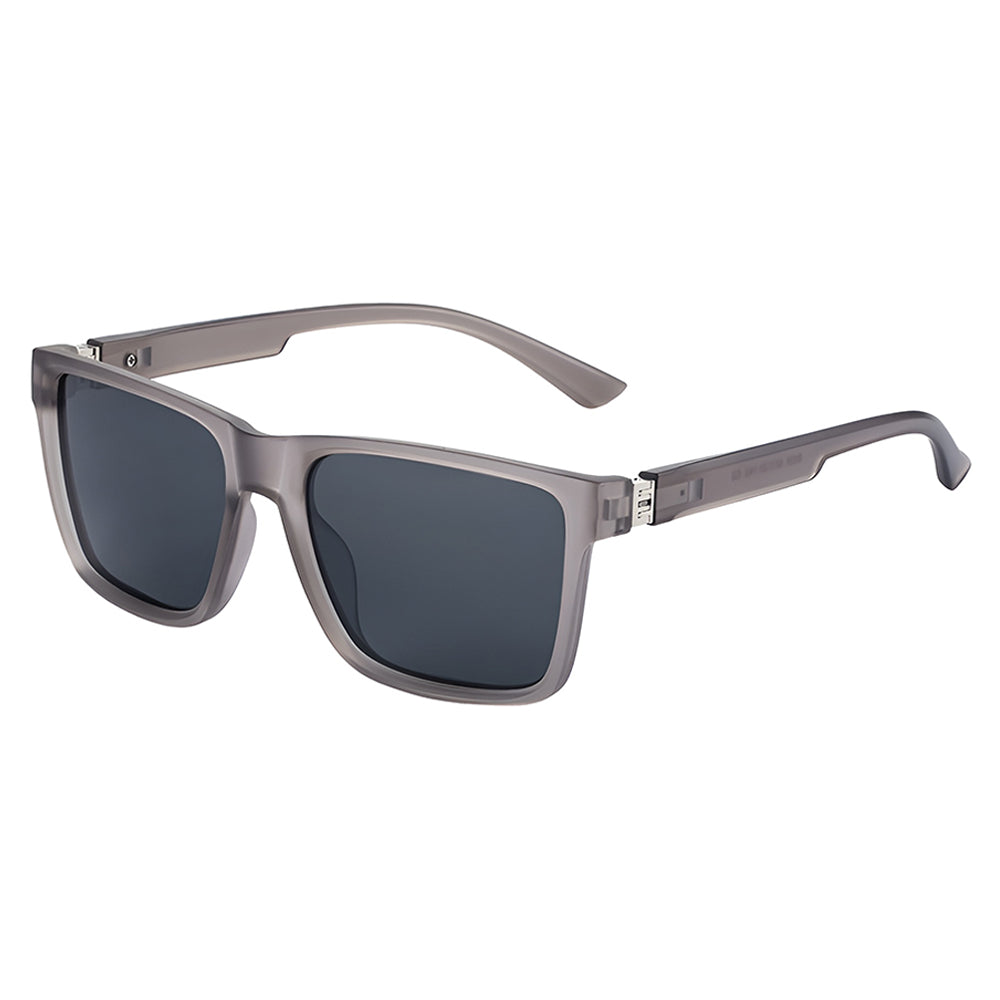 Occhiali da Sole Uomo Techsuit 8506, Polarizzati, Protezione UV, Grigio Opaco
