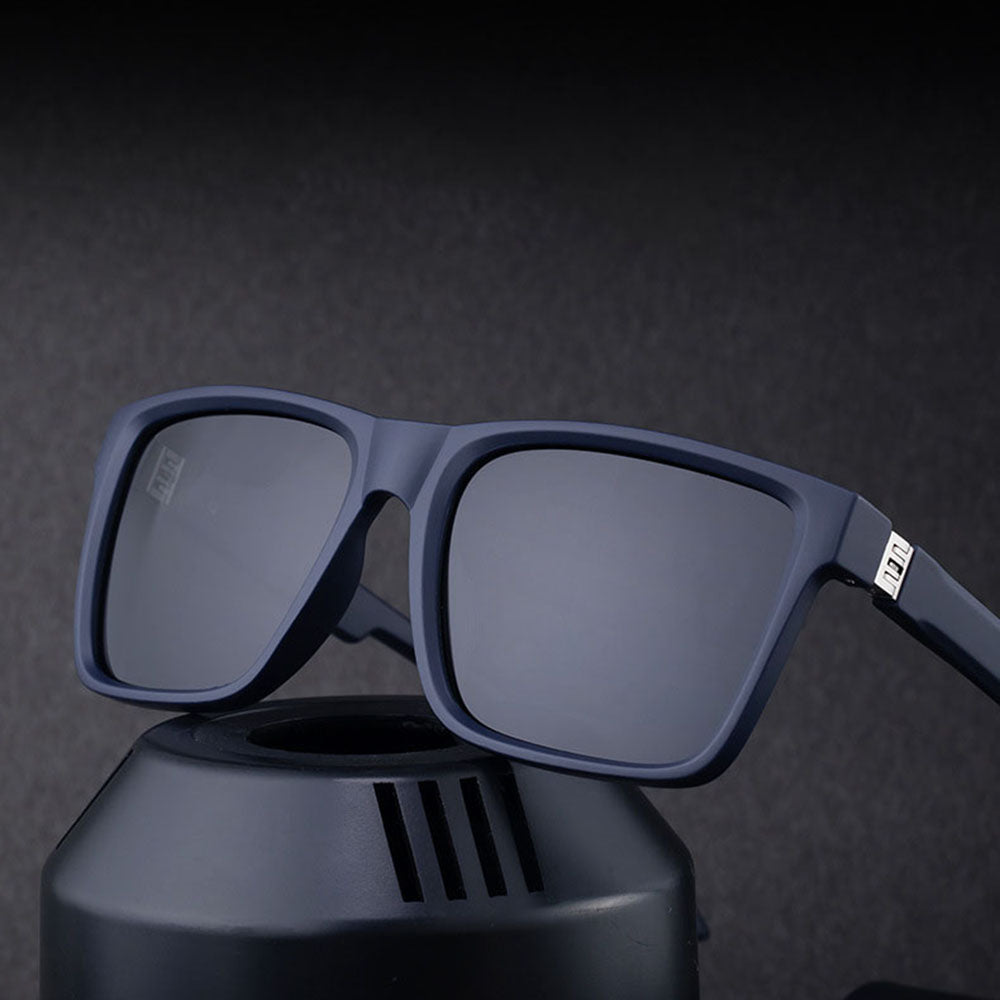 Occhiali da Sole Uomo Techsuit 8506, Polarizzati, Protezione UV, Nero Opaco