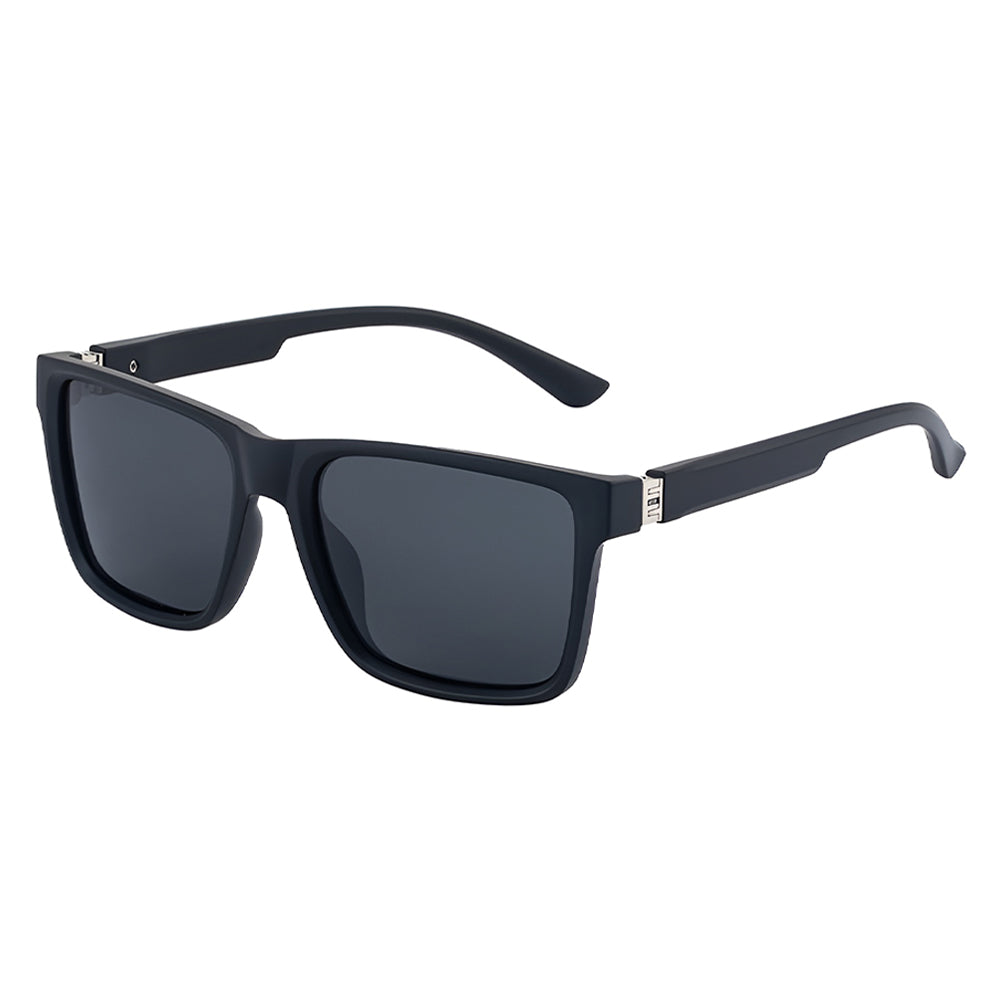 Occhiali da Sole Uomo Techsuit 8506, Polarizzati, Protezione UV, Nero Opaco