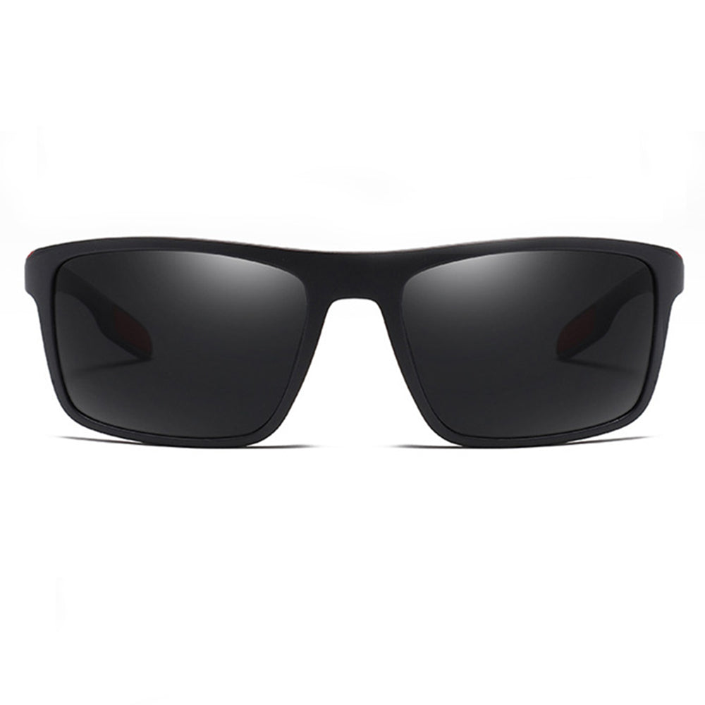 Occhiali da Sole Uomo Techsuit TR90 (MM101), Polarizzati, Protezione UV, Nero Opaco Rosso