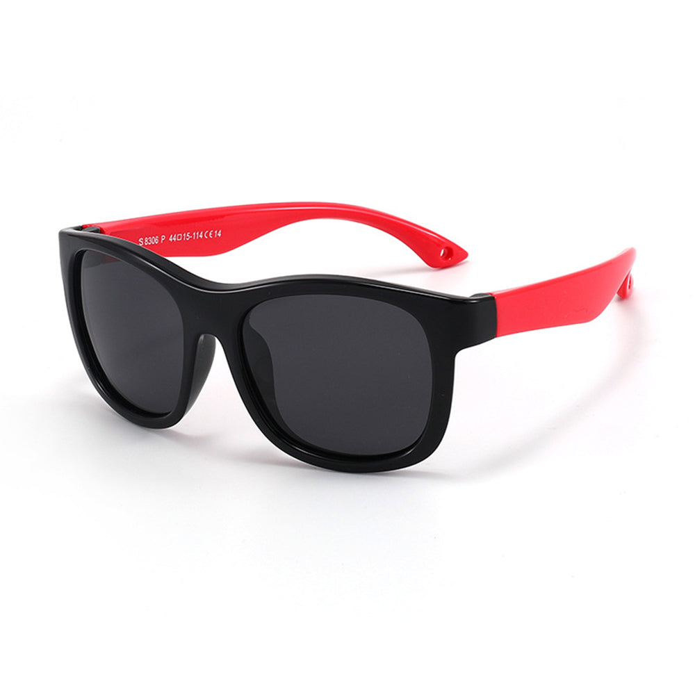 Occhiali da Sole per Neonati Techsuit 8306-C14, Polarizzati, Neri Rossi
