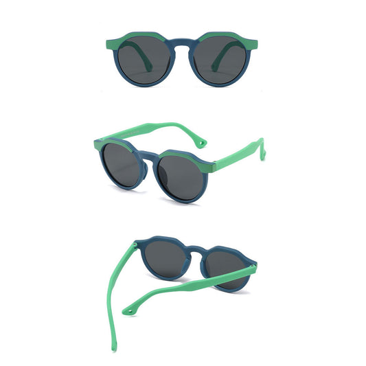 Occhiali da Sole per Bambini Techsuit 601, Polarizzati, Protezione UV, Verde Blu