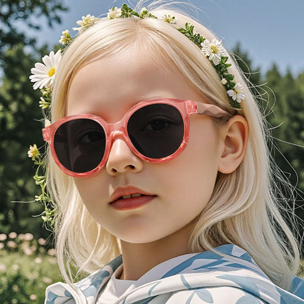 Occhiali da Sole Bambini Techsuit 627, Polarizzati, Protezione UV, Rosa Pesca