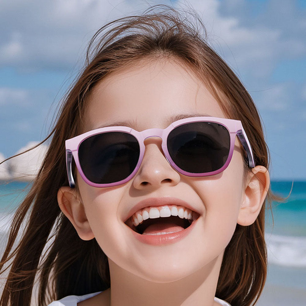 Occhiali da Sole Bambini Techsuit 691, Polarizzati, Protezione UV, Neri Blu Verdi Gradient