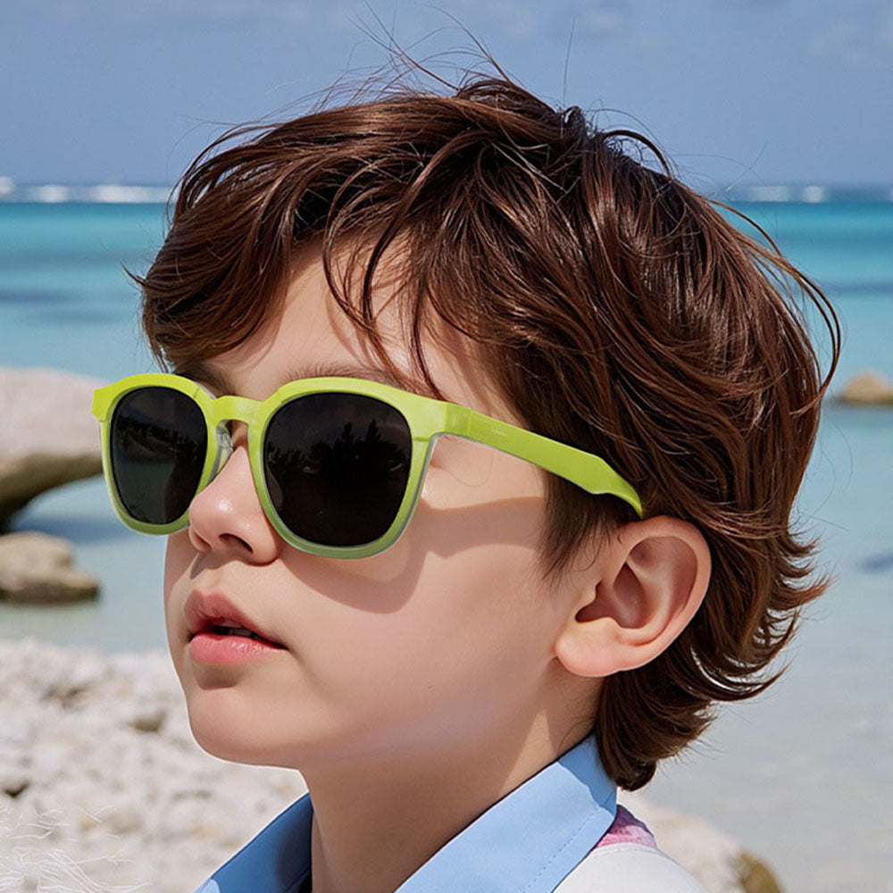 Techsuit 691 Kids Sunglasses, Polarized, UV Protection, Black Orange Gradient