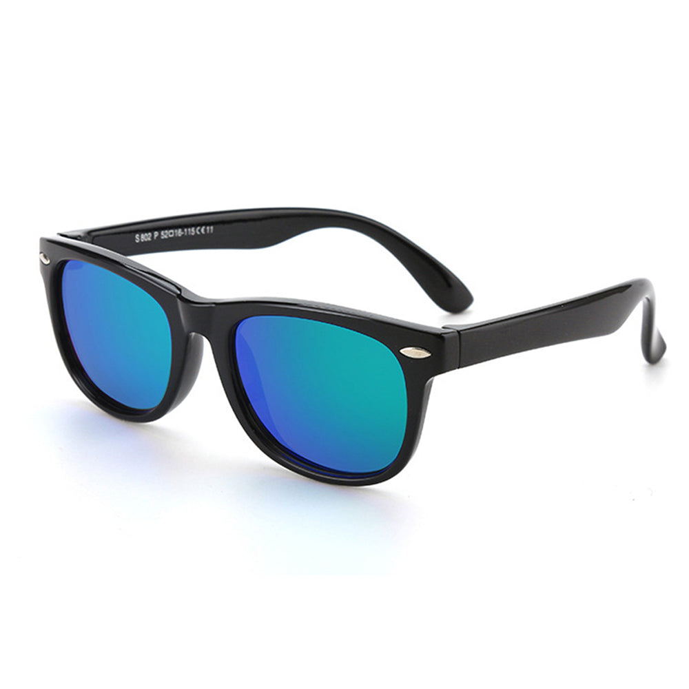 Occhiali da Sole per Bambini Techsuit D802, Polarizzati, Protezione UV, Rossi Neri Verdi