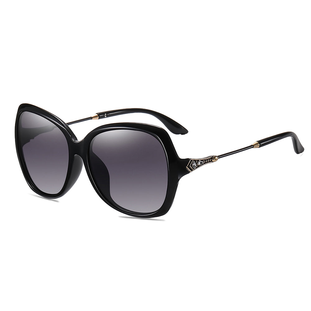 Occhiali da Sole Donna Techsuit 8881, Polarizzati, Protezione UV, Nero Grigio