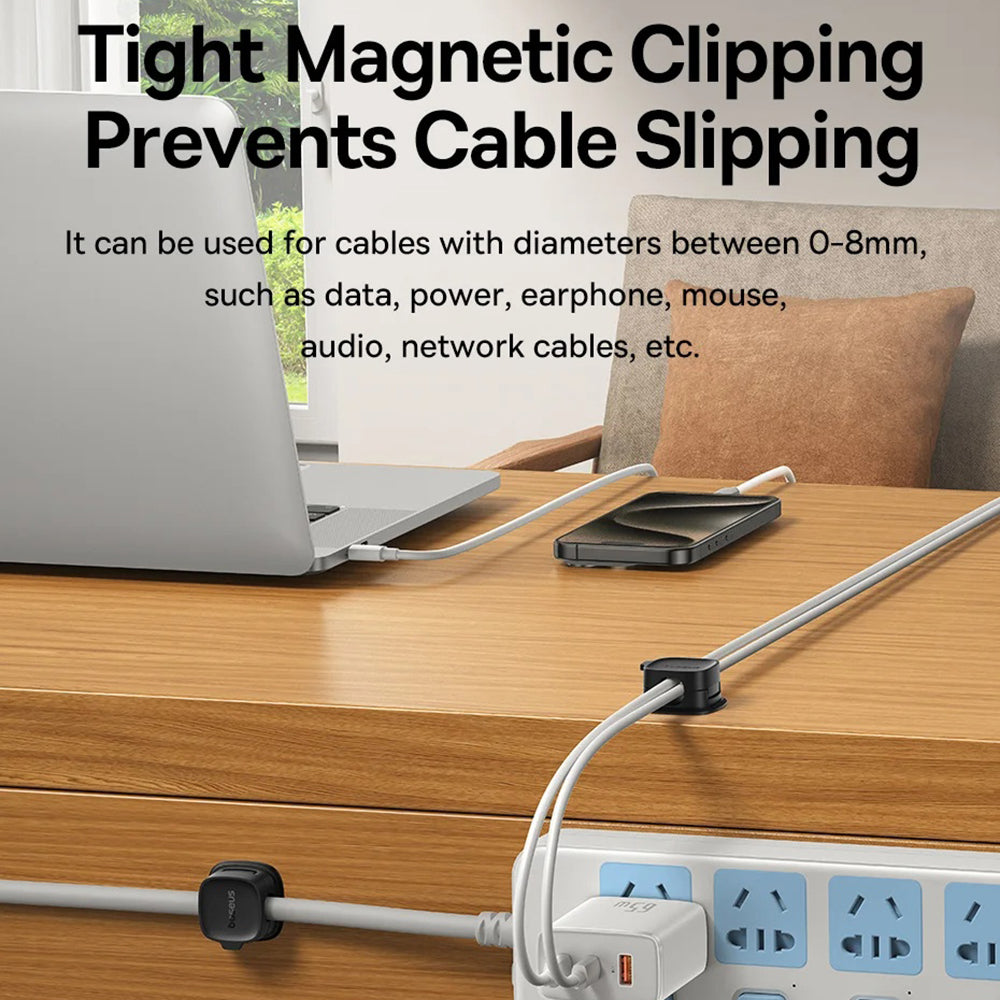 Organizzatore Cavi Baseus Lite Magnetic, Set 3 Pezzi, Bianco B01331106211-00