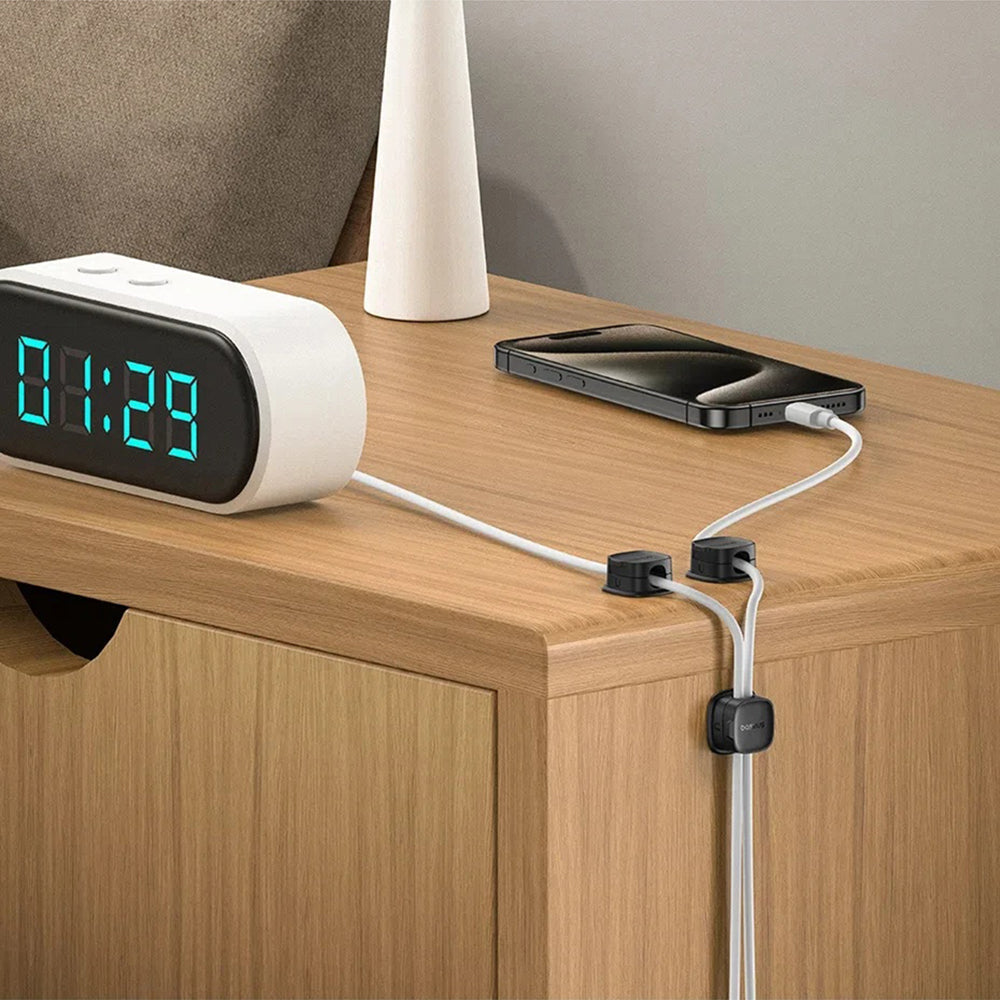 Organizzatore Cavi Baseus Lite Magnetic, Set 3 Pezzi, Nero B01331106111-00