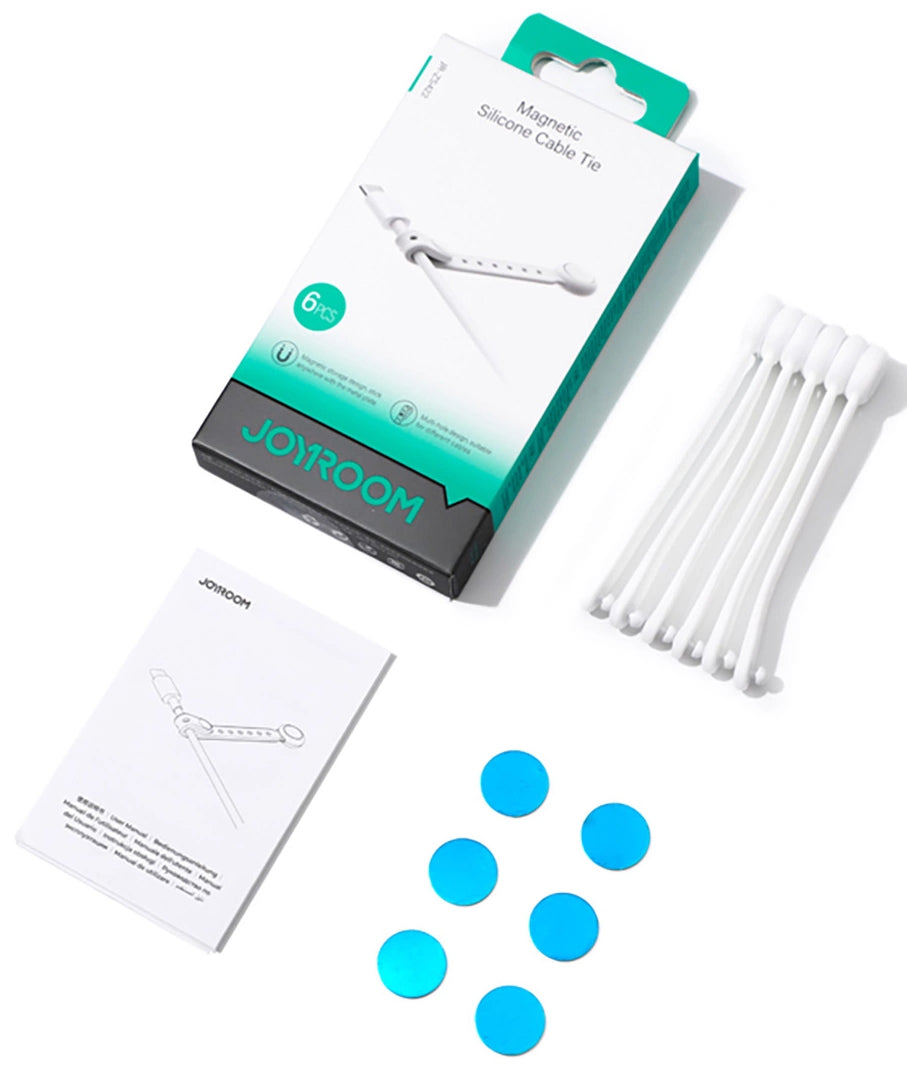 Organizzatore Cavi Joyroom JR-ZS422, Magnetico, Set 6 Pezzi, Bianco