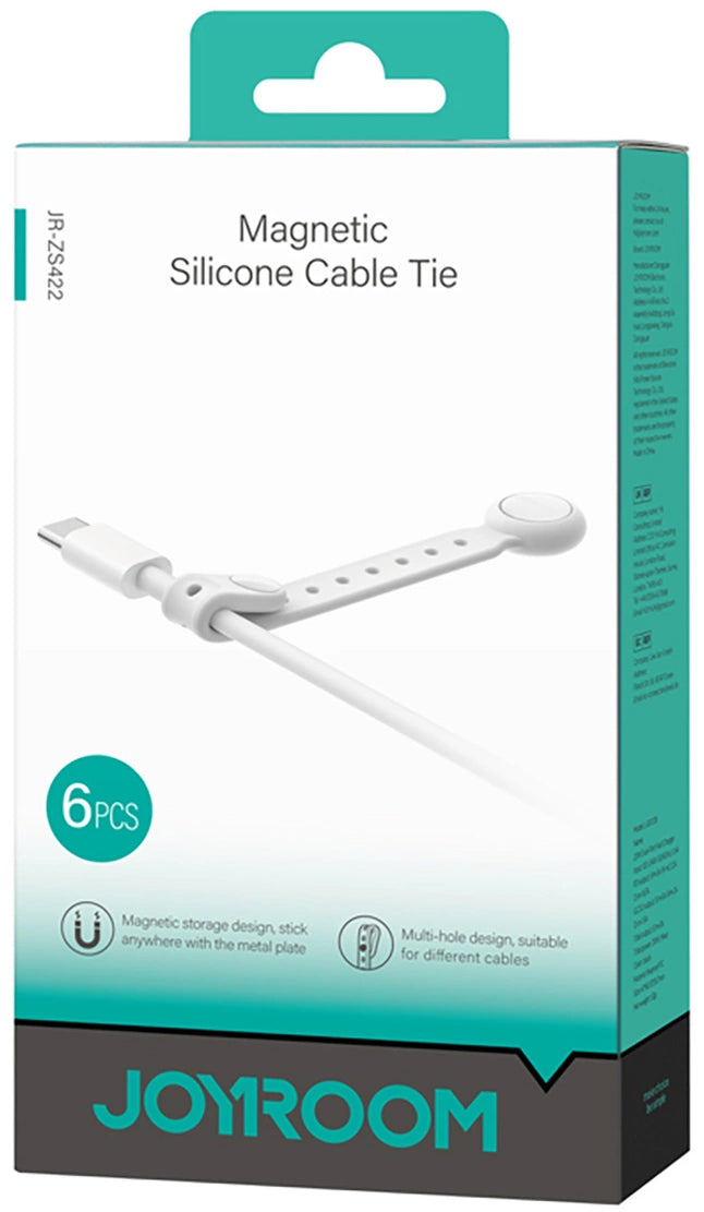 Organizzatore Cavi Joyroom JR-ZS422, Magnetico, Set 6 Pezzi, Bianco