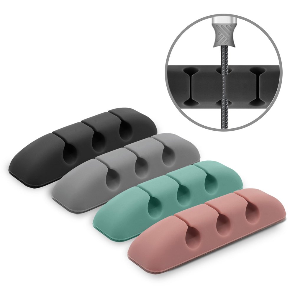 Organizzatore Cavi Ringke, Set 4 pezzi, Colori Vari