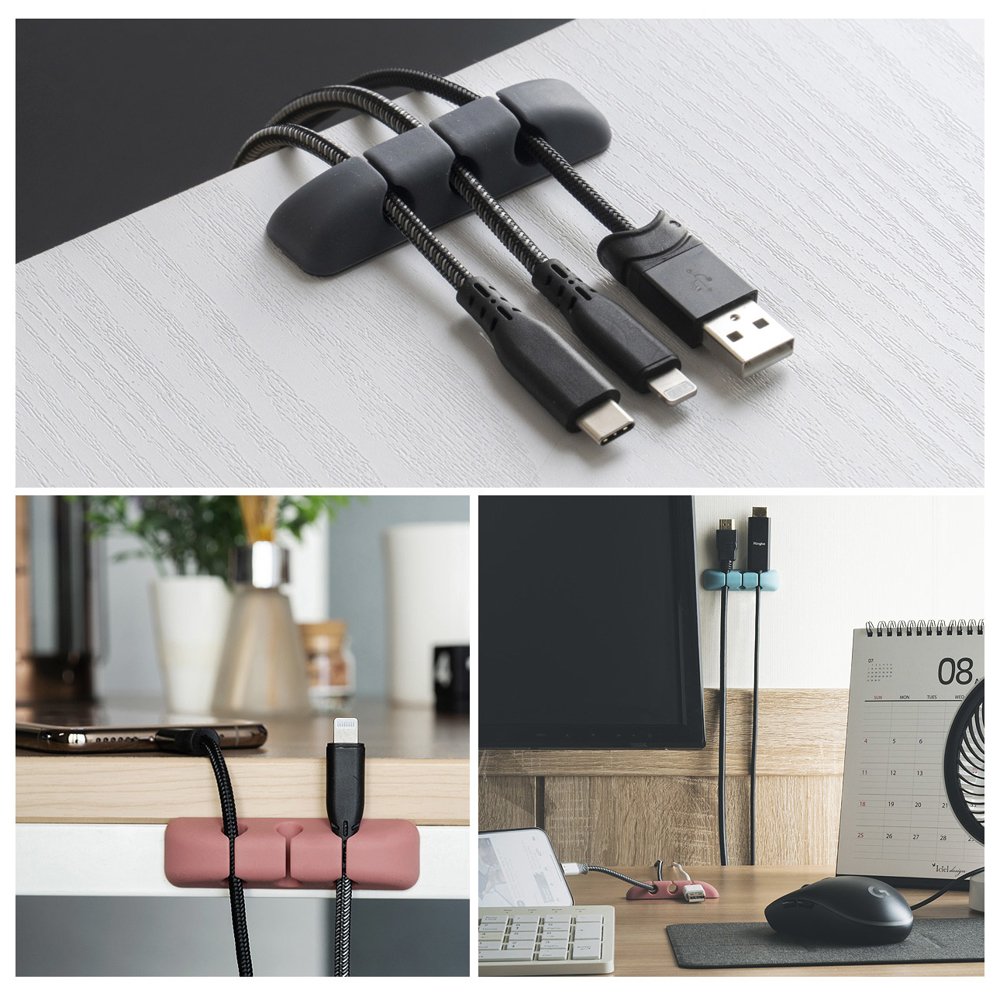 Organizzatore Cavi Ringke, Set 4 pezzi, Colori Vari