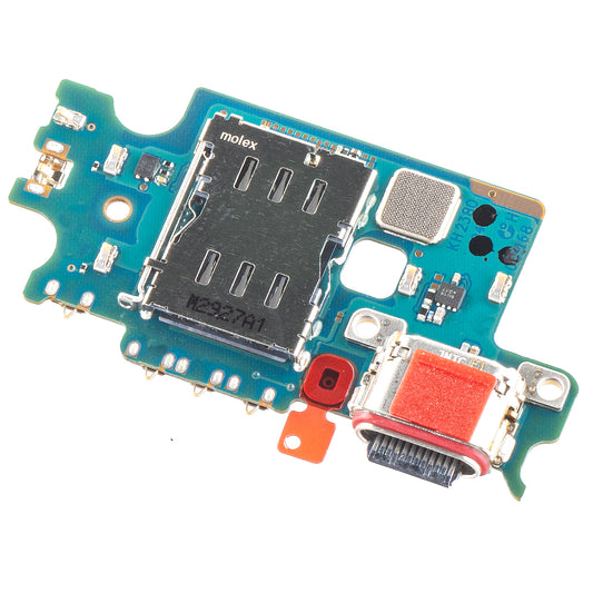 Scheda con connettore di ricarica - Microfono - Modulo lettore SIM Samsung Galaxy S22+ 5G S906, Service Pack GH96-14805A