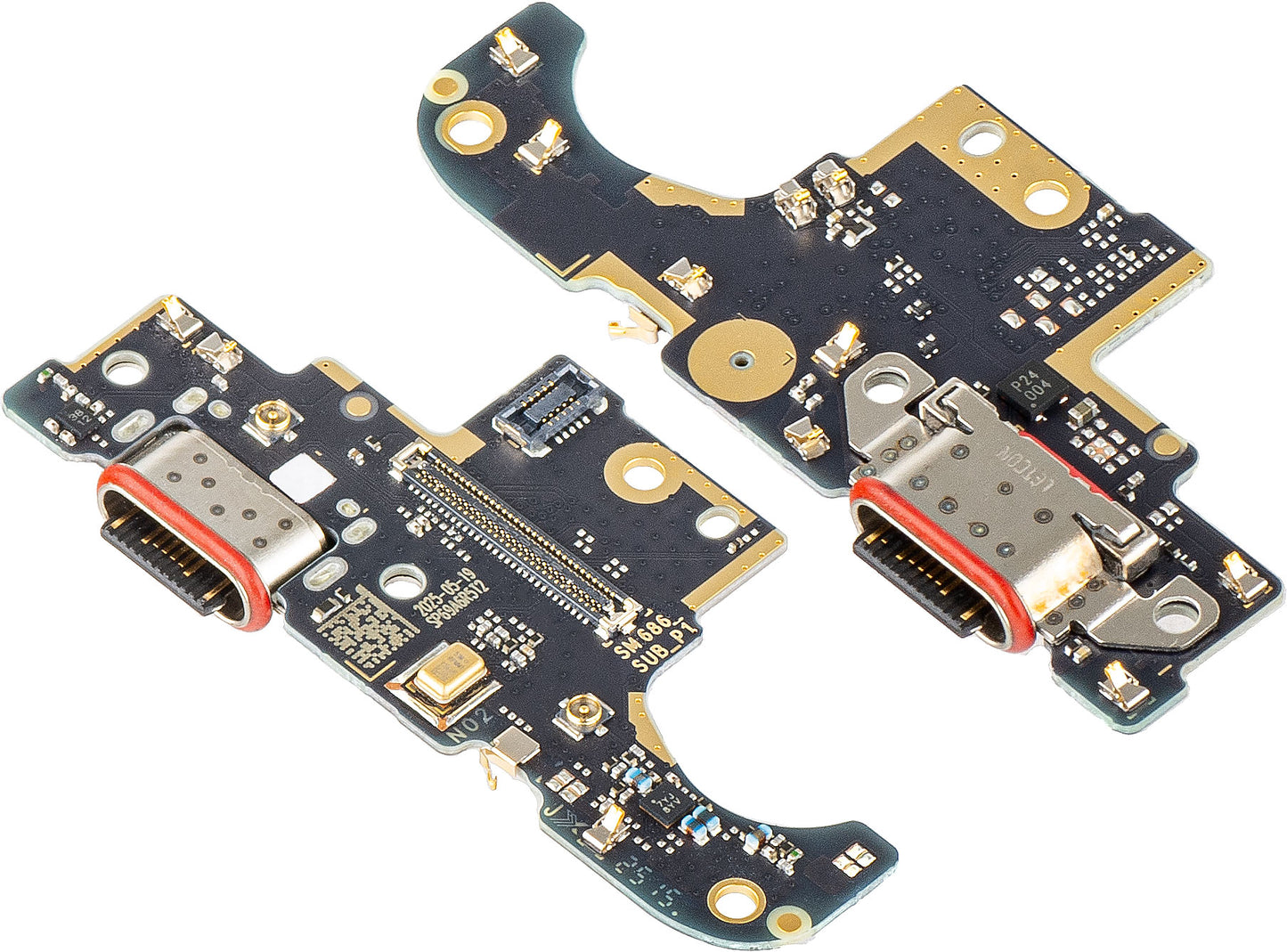 Scheda con Connettore di Ricarica - Microfono Motorola Moto G86, Service Pack 5B28C30464