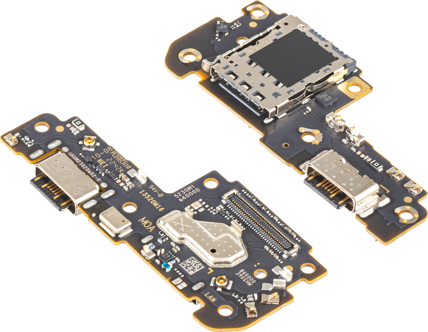 Scheda con Connettore di Ricarica - Microfono - Modulo Lettore SIM Xiaomi Redmi Note 12 Pro 5G, Service Pack 5600020M1600