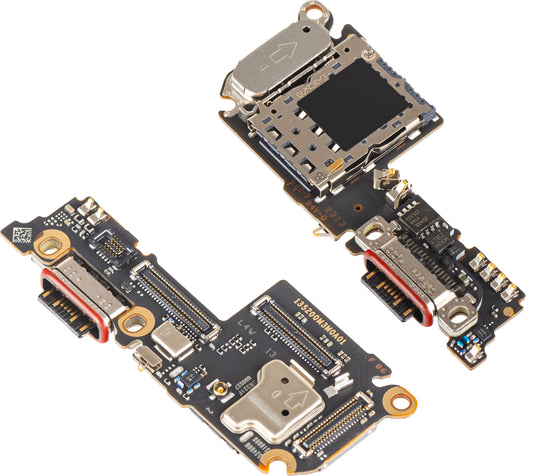 Scheda con Connettore di Ricarica - Microfono - Modulo Lettore SIM Xiaomi 13, Service Pack 56000100M300