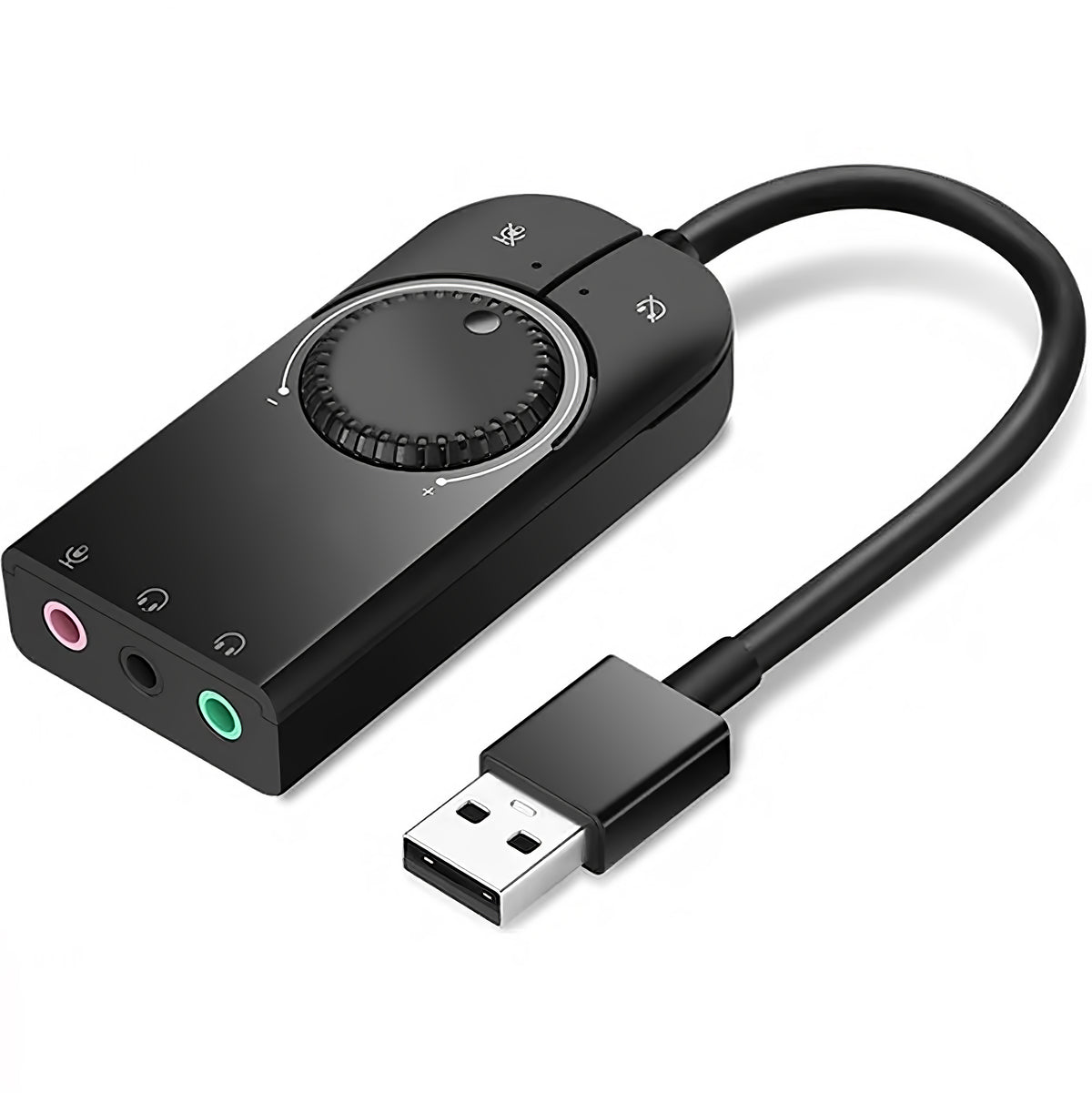 Scheda audio USB UGREEN CM129, 3 x Jack 3.5mm, Nero